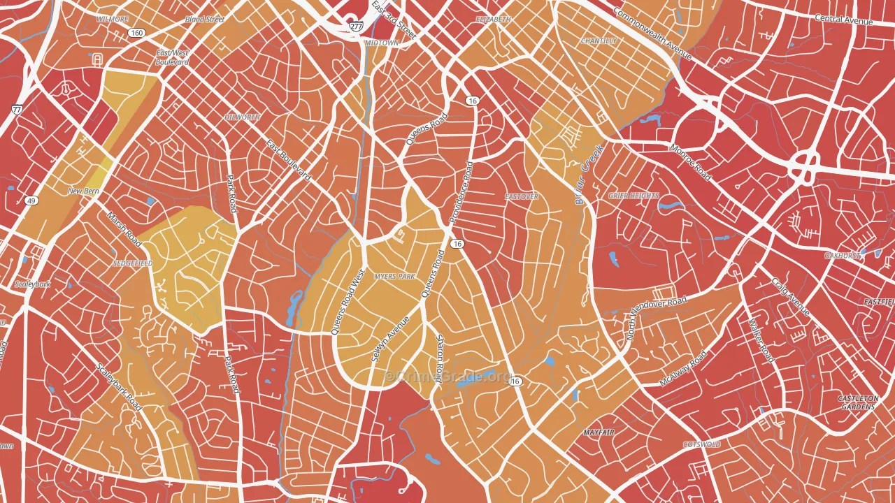 28207, NC Map of Vehicle Theft Rates