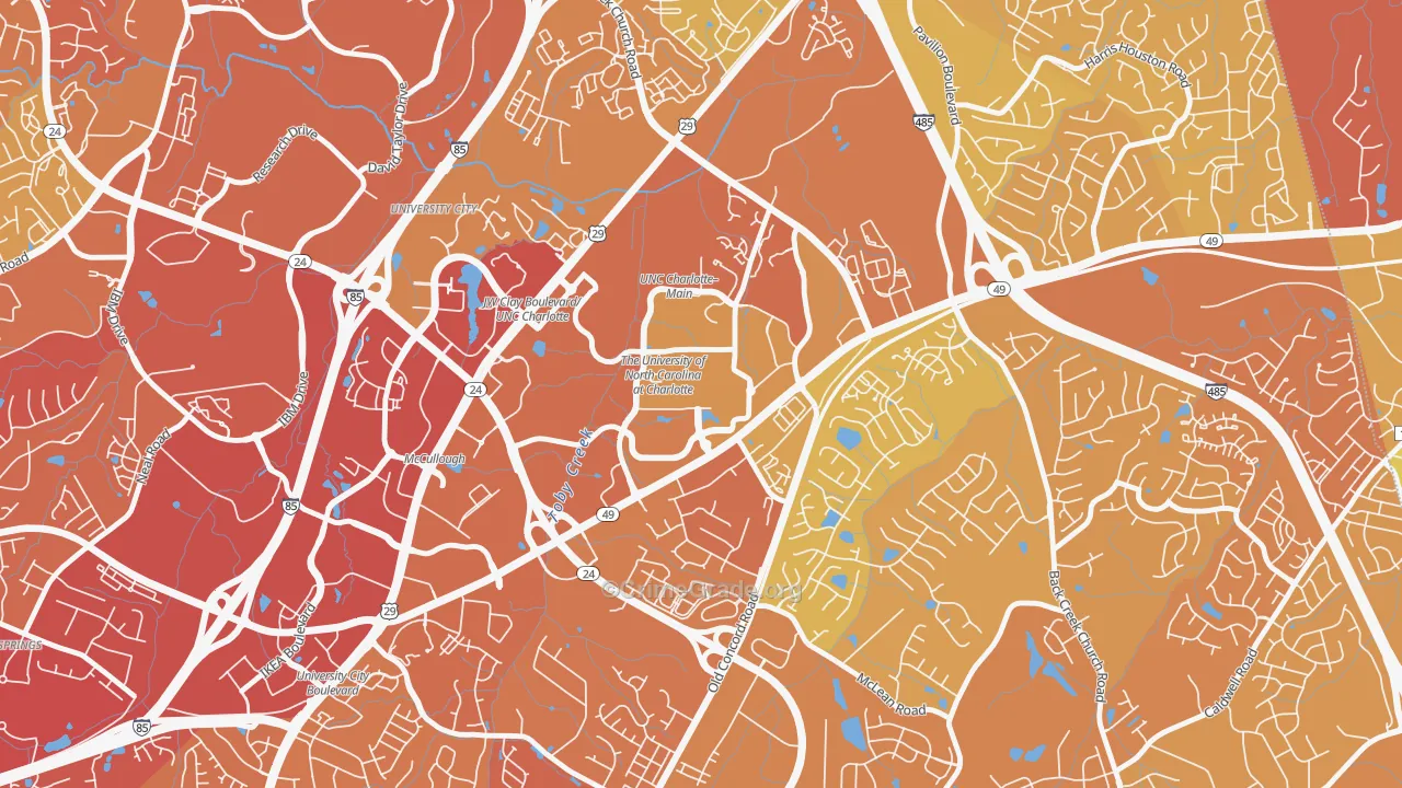28223, NC Map of Vehicle Theft Rates