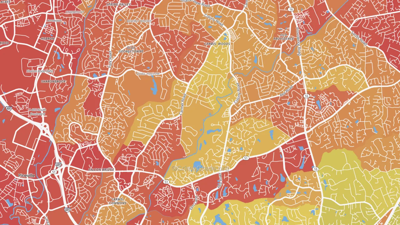 28226, NC Map of Vehicle Theft Rates