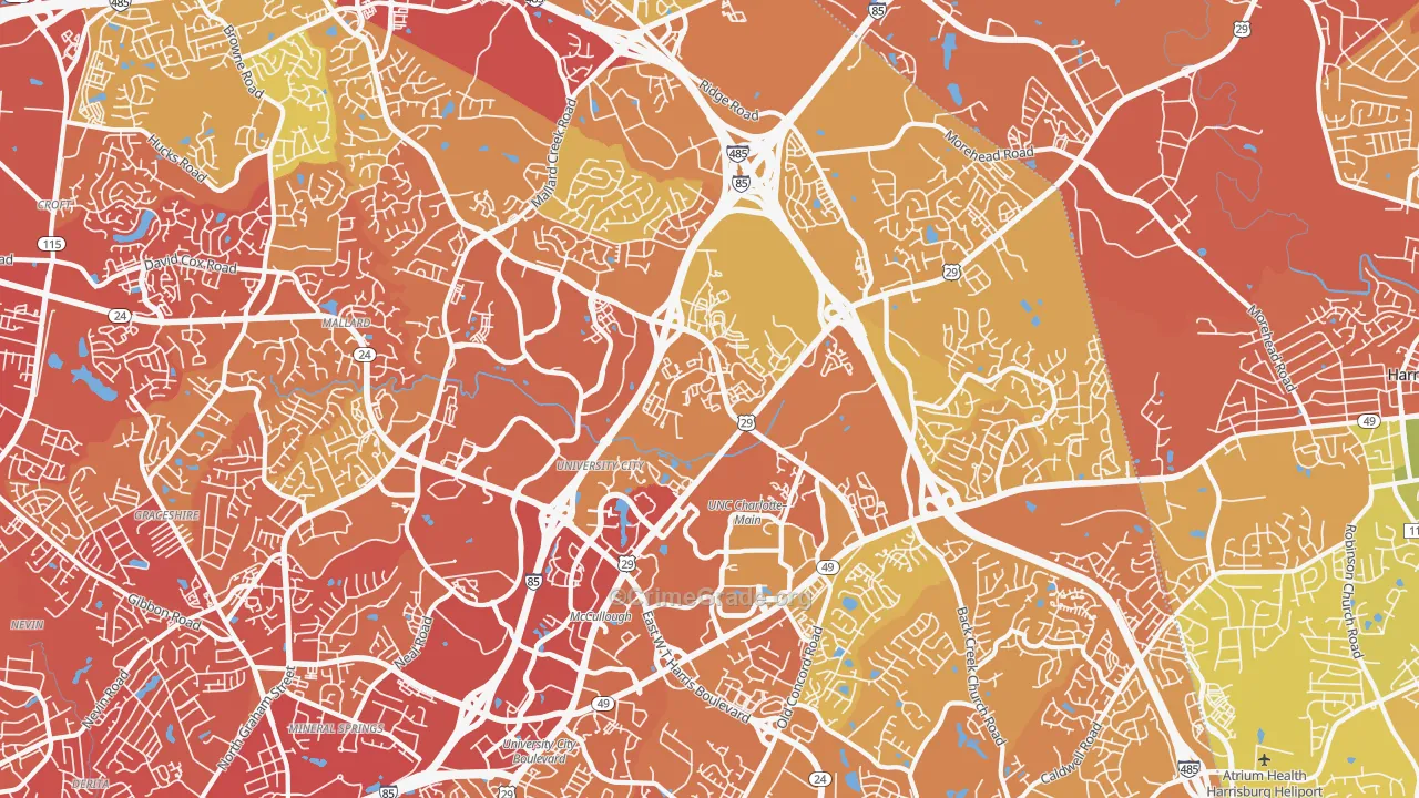 28262, NC Map of Vehicle Theft Rates