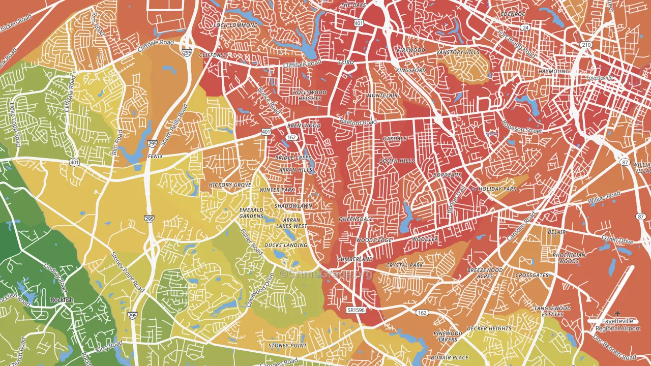 28304, NC Map of Vehicle Theft Rates