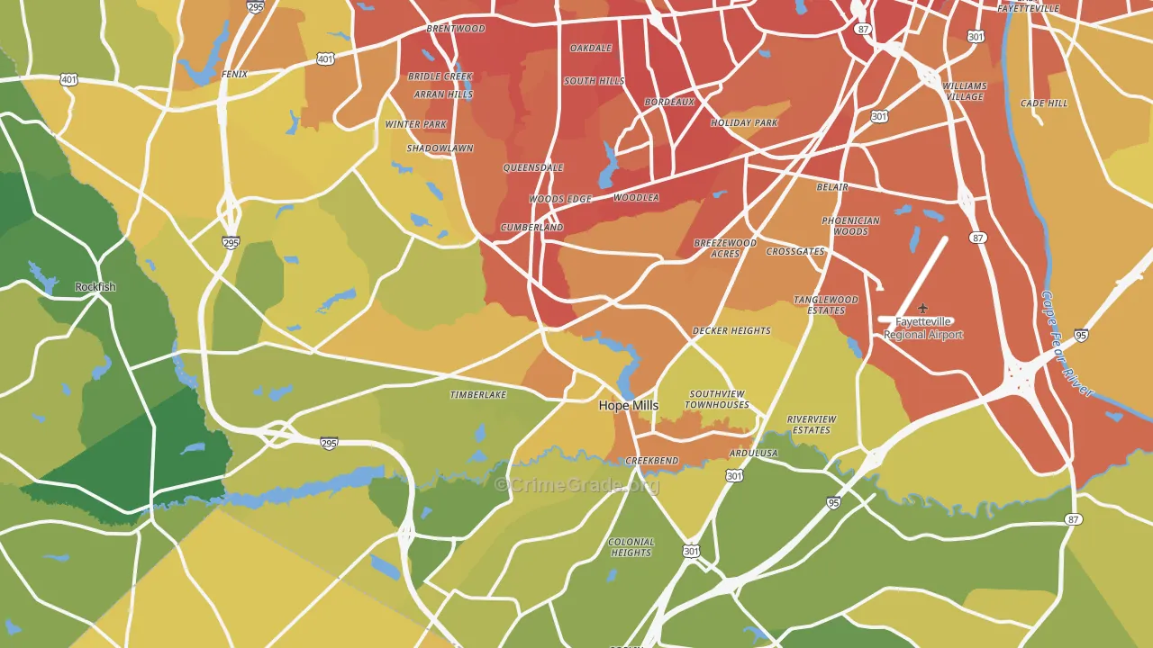 28306, NC Map of Vehicle Theft Rates