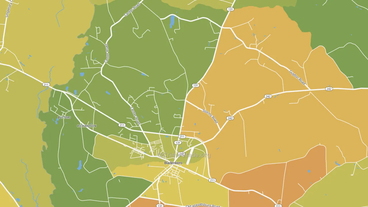28320, NC Map of Vehicle Theft Rates