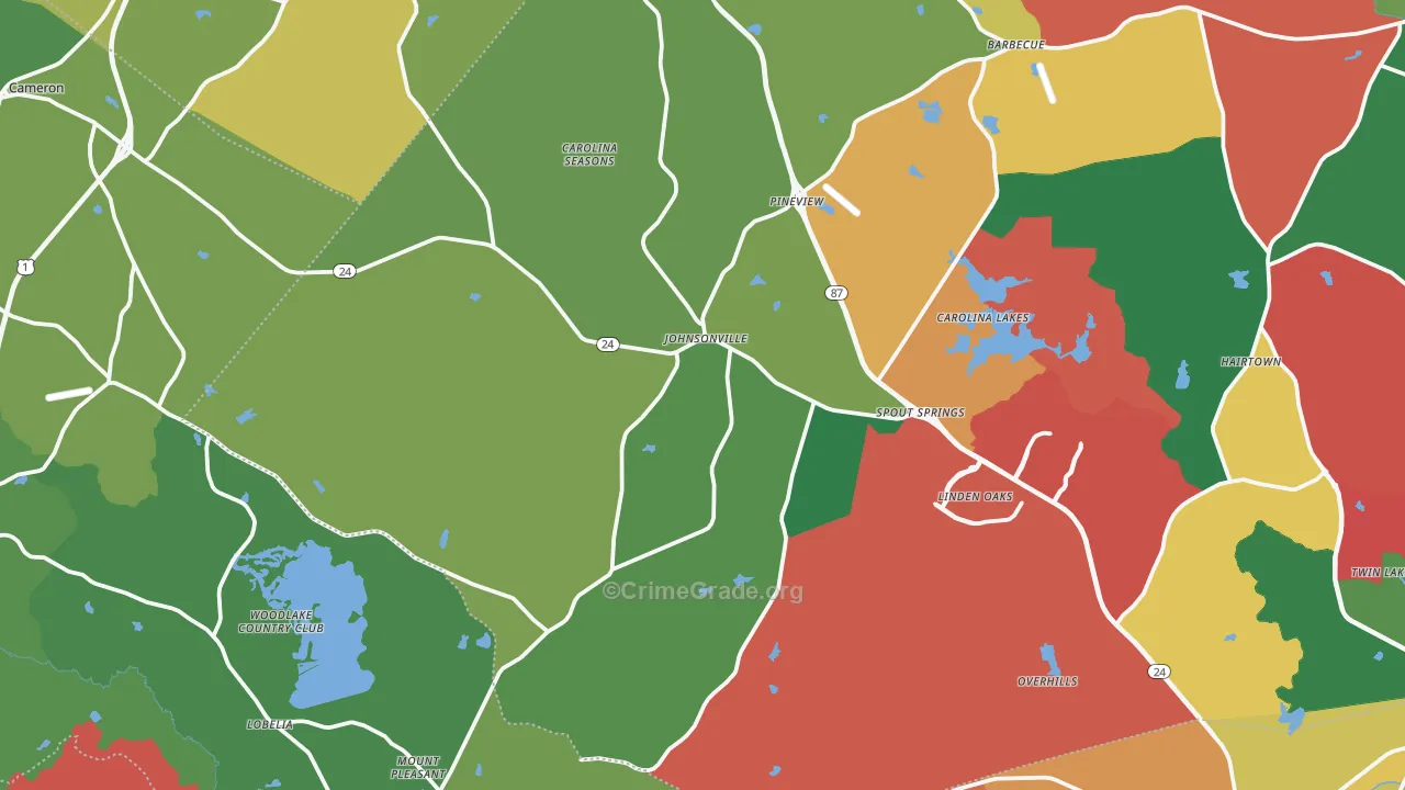 28326, NC Map of Vehicle Theft Rates