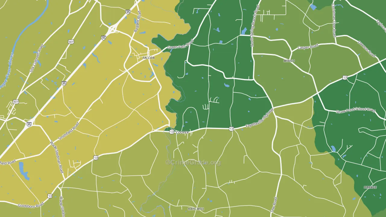 28344, NC Map of Vehicle Theft Rates