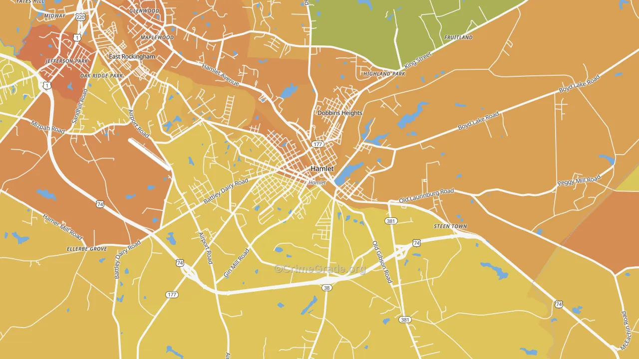 28345, NC Map of Vehicle Theft Rates