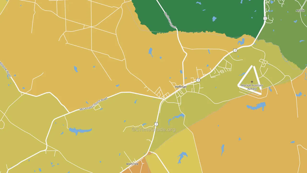 28347, NC Map of Vehicle Theft Rates