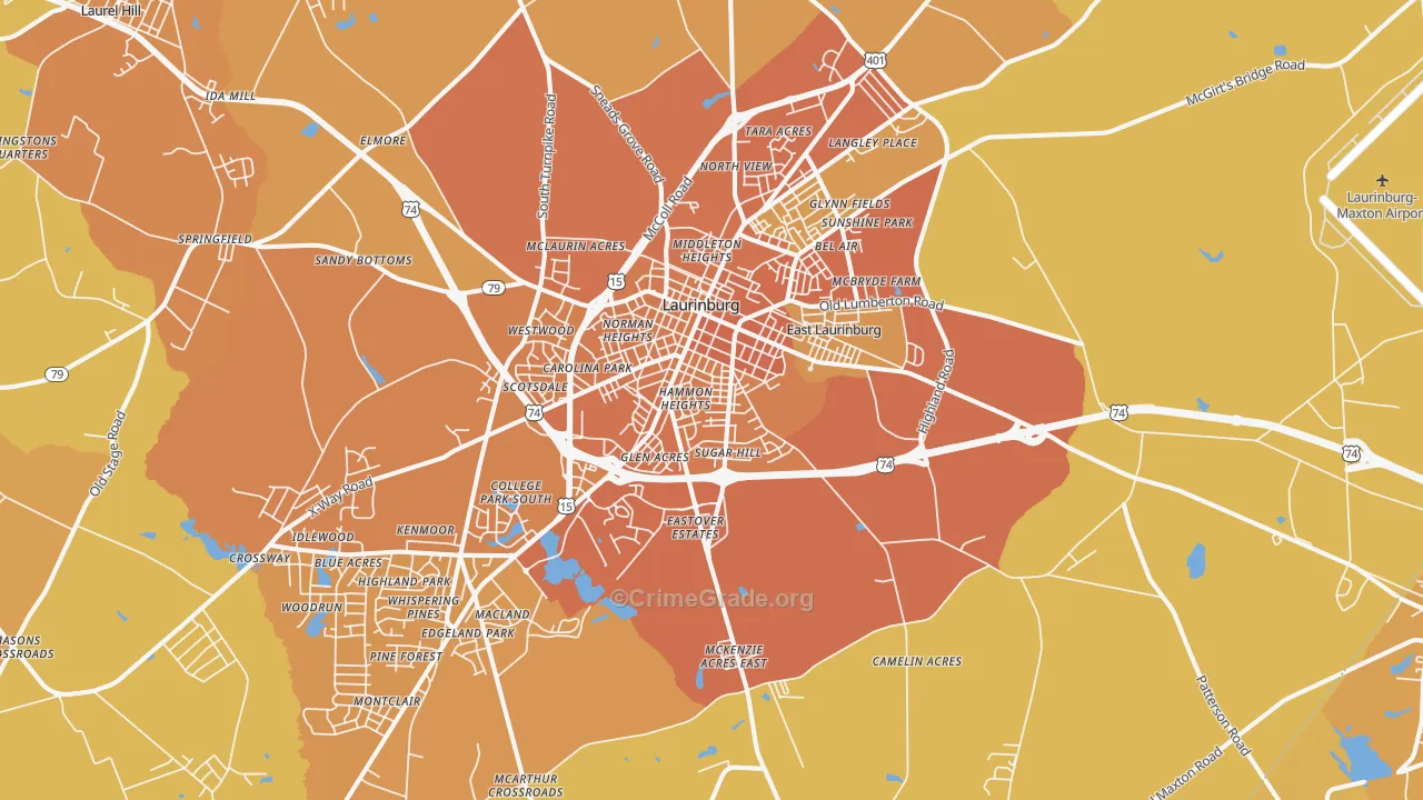 28352, NC Map of Vehicle Theft Rates