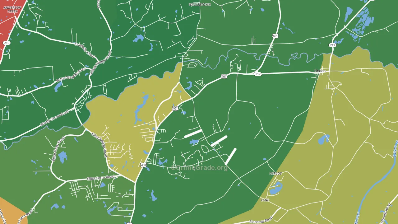 28356, NC Map of Vehicle Theft Rates