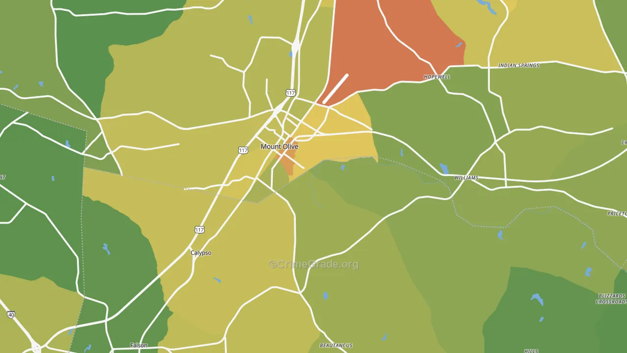 28365, NC Map of Vehicle Theft Rates