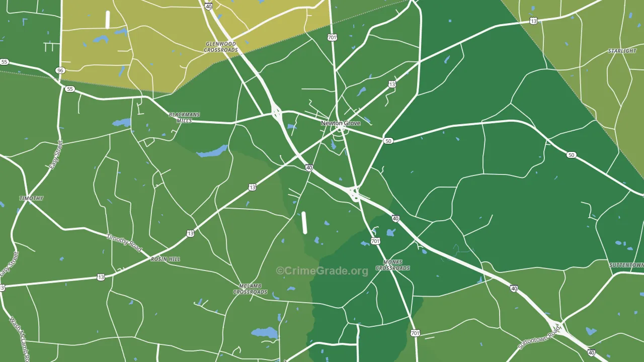 28366, NC Map of Vehicle Theft Rates