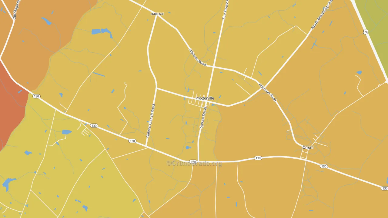 28375, NC Map of Vehicle Theft Rates
