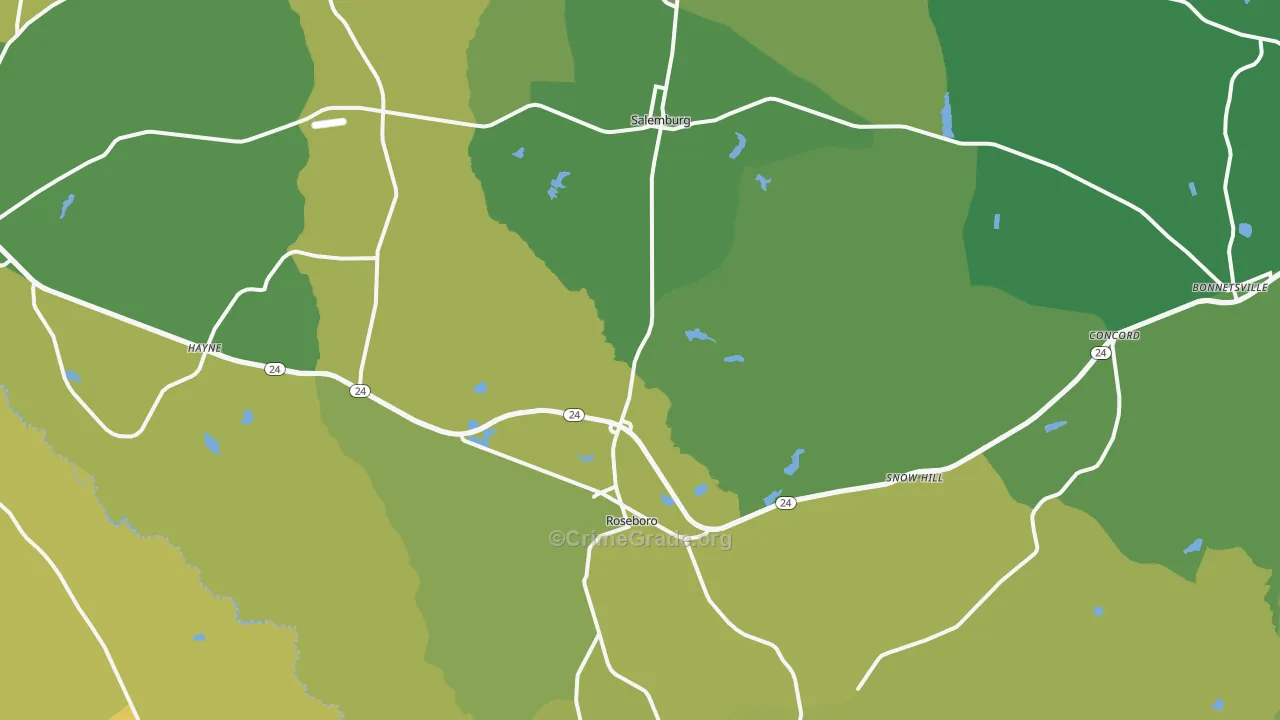 28382, NC Map of Vehicle Theft Rates