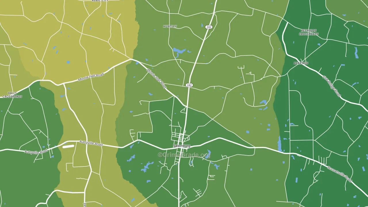 28385, NC Map of Vehicle Theft Rates