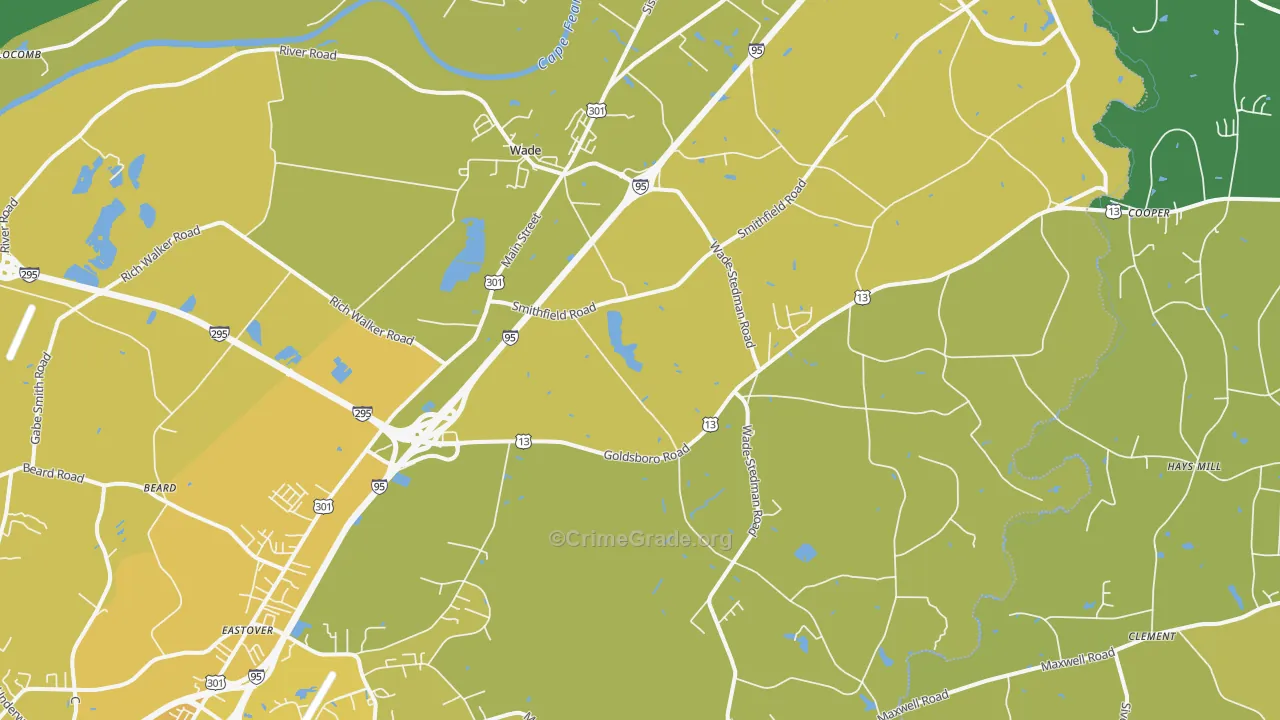 28395, NC Map of Vehicle Theft Rates