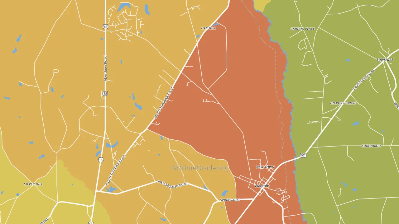 28396, NC Map of Vehicle Theft Rates