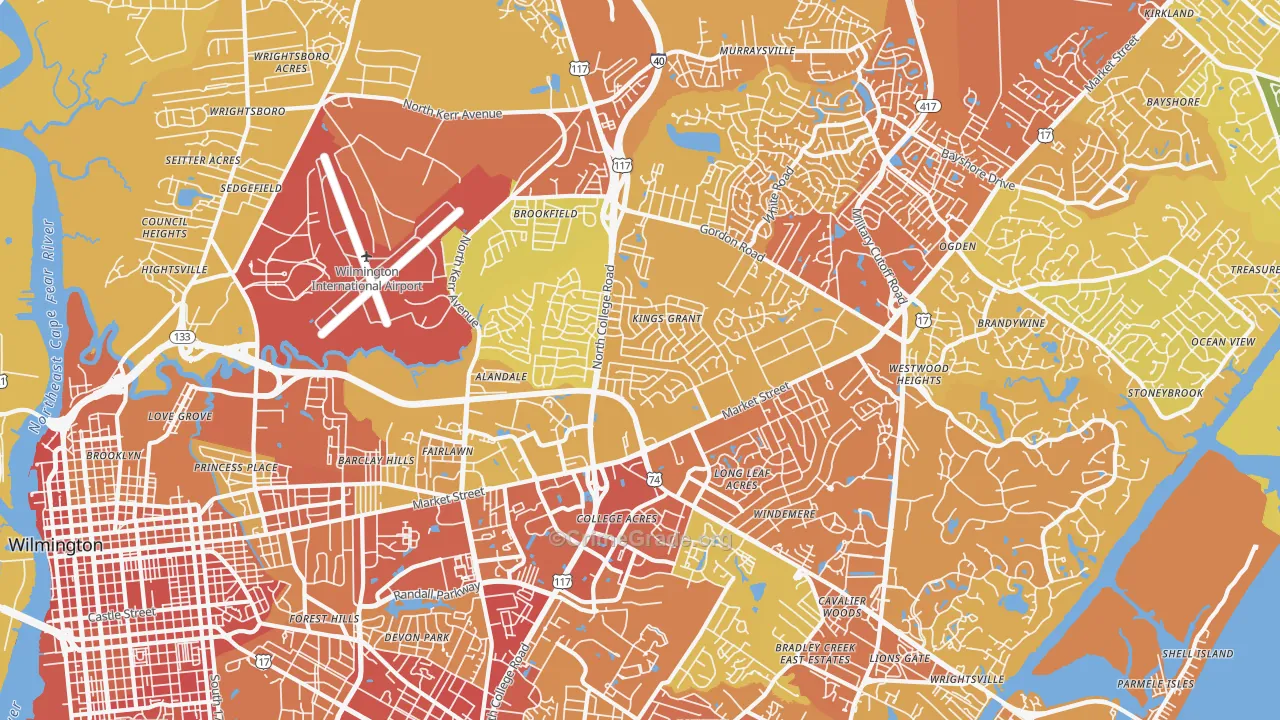 28405, NC Map of Vehicle Theft Rates