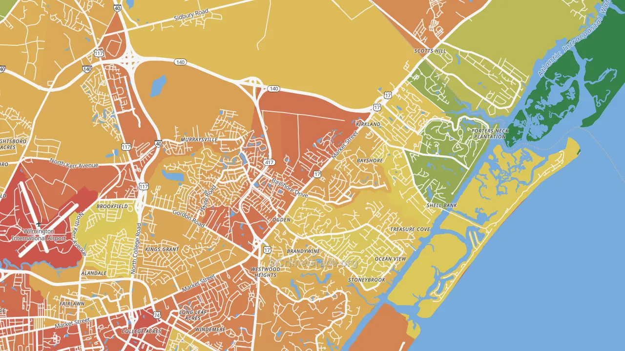 28411, NC Map of Vehicle Theft Rates