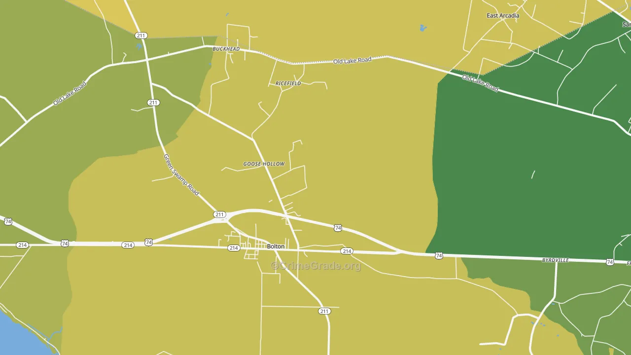 28423, NC Map of Vehicle Theft Rates