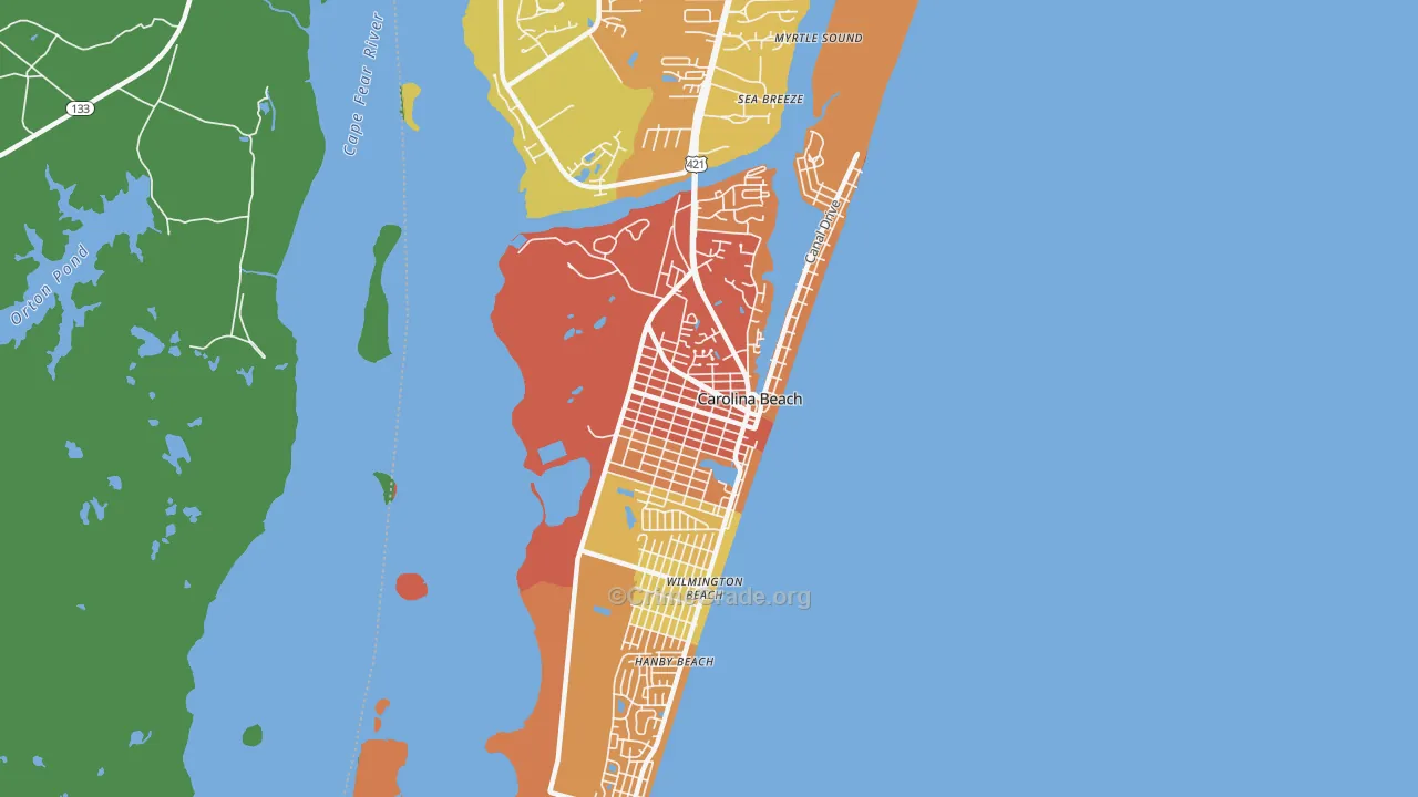 28428, NC Map of Vehicle Theft Rates