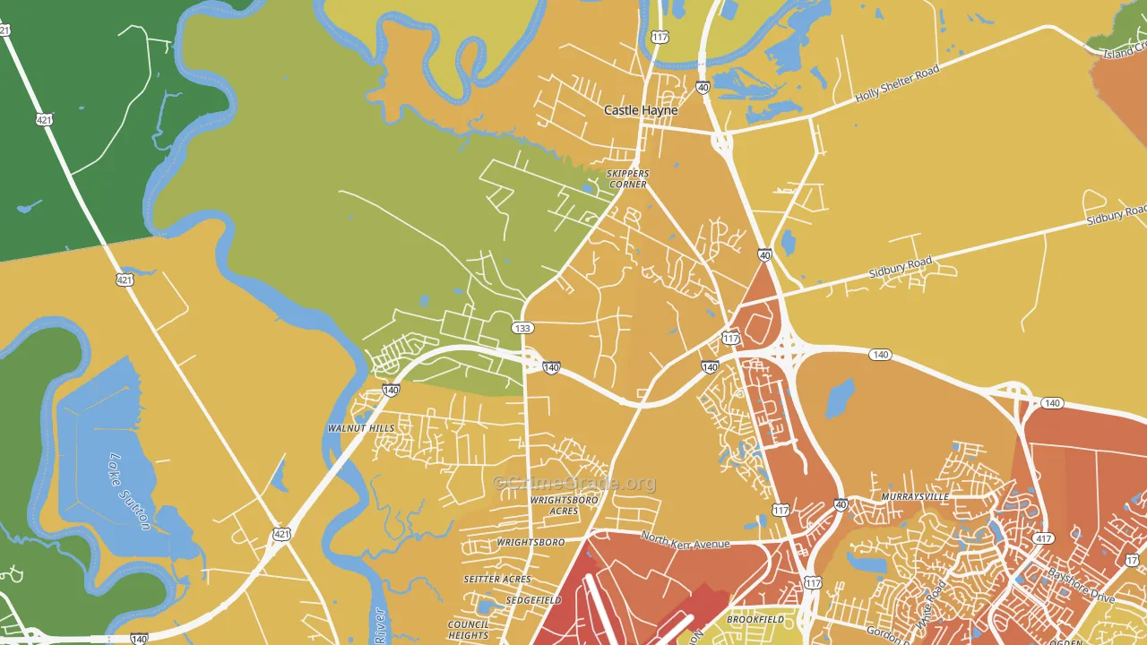 28429, NC Map of Vehicle Theft Rates
