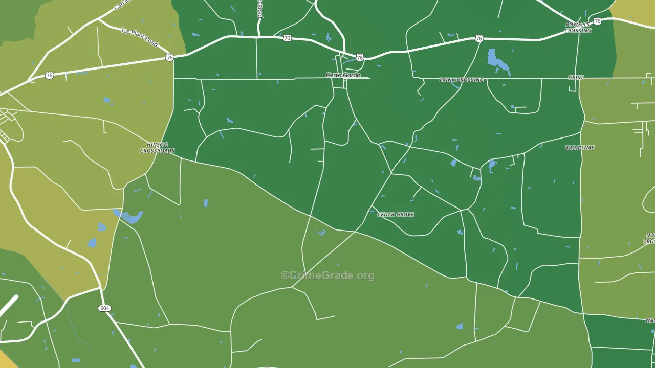 28430, NC Map of Vehicle Theft Rates
