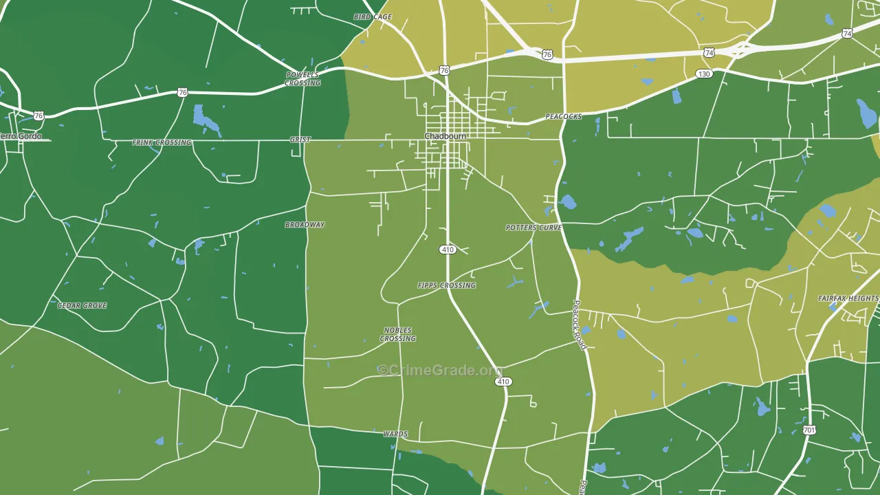 28431, NC Map of Vehicle Theft Rates