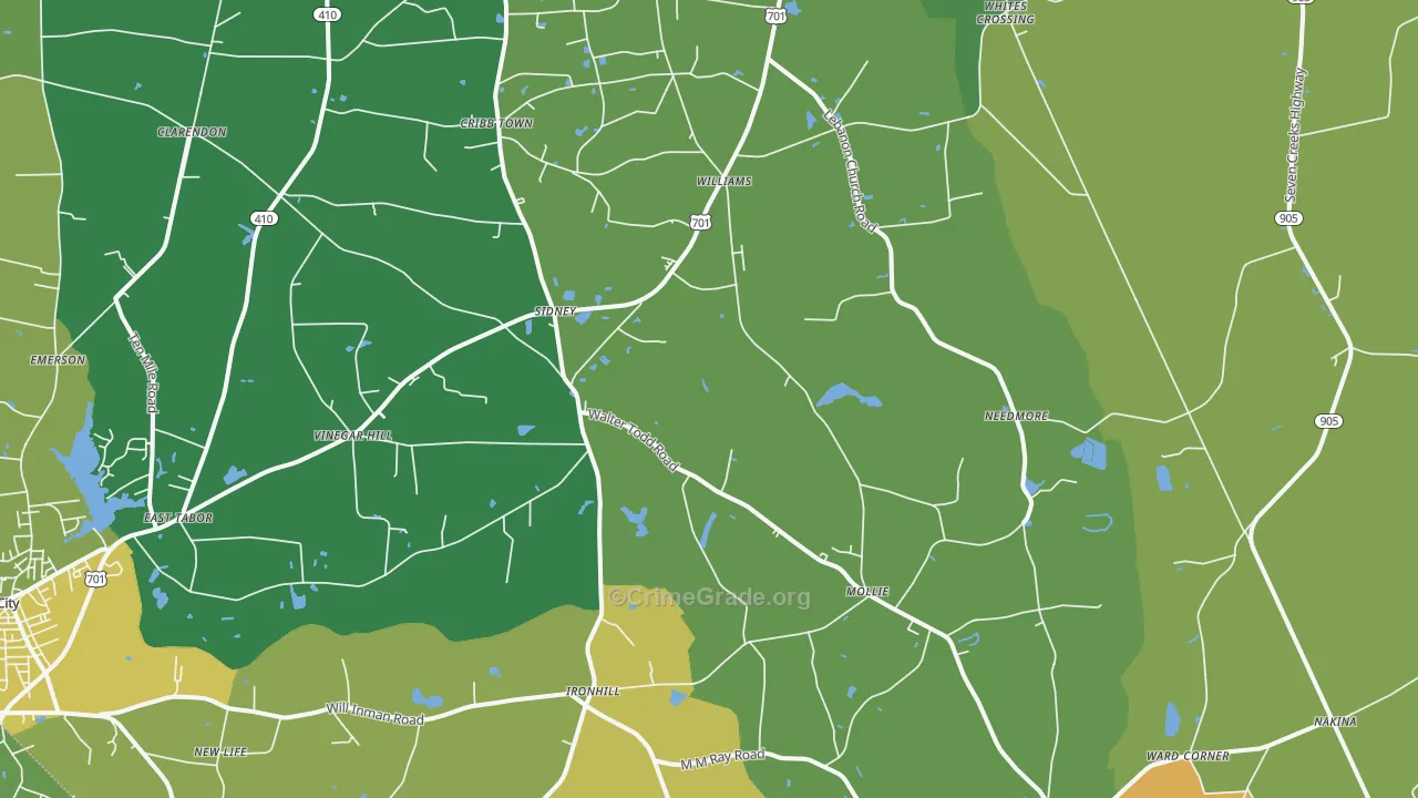 28432, NC Map of Vehicle Theft Rates