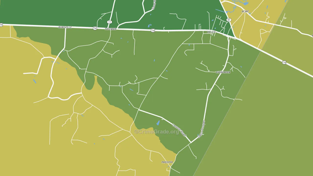 28436, NC Map of Vehicle Theft Rates