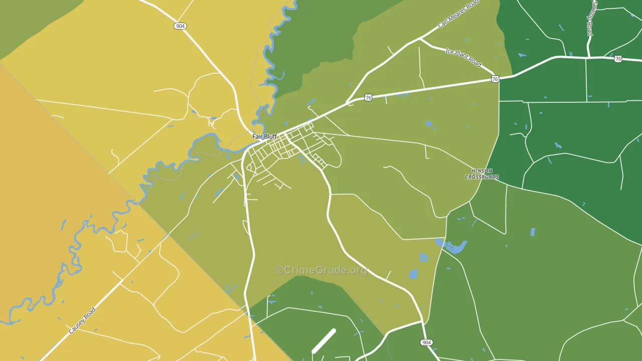 28439, NC Map of Vehicle Theft Rates