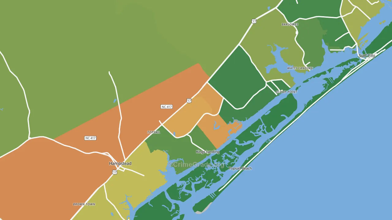 28443, NC Map of Vehicle Theft Rates
