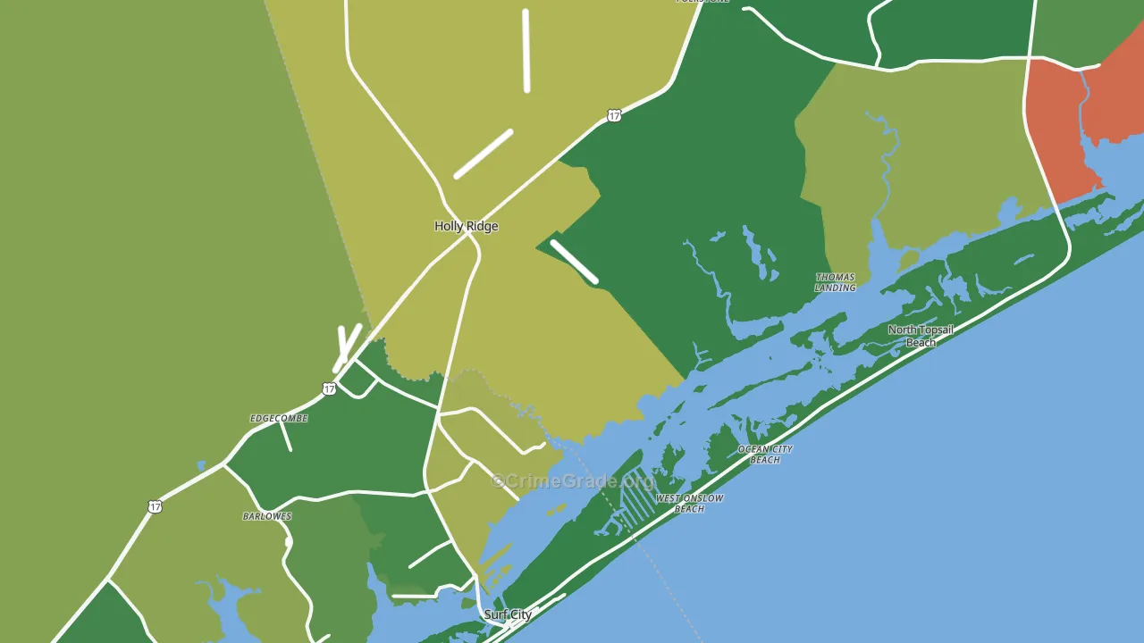 28445, NC Map of Vehicle Theft Rates
