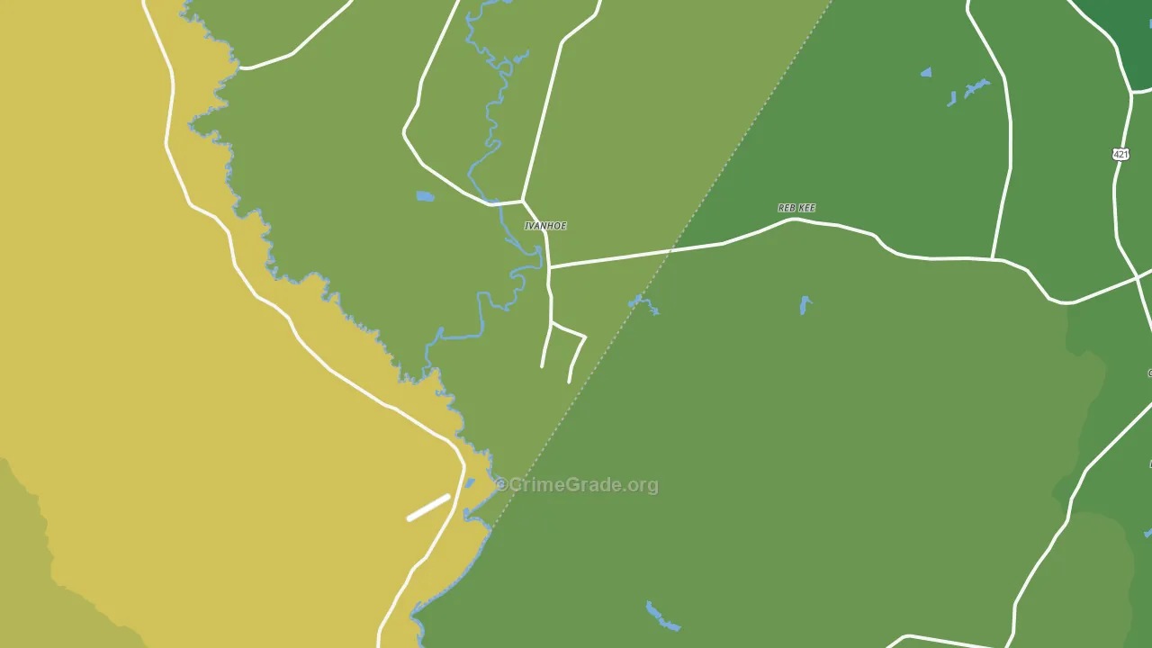 28447, NC Map of Vehicle Theft Rates