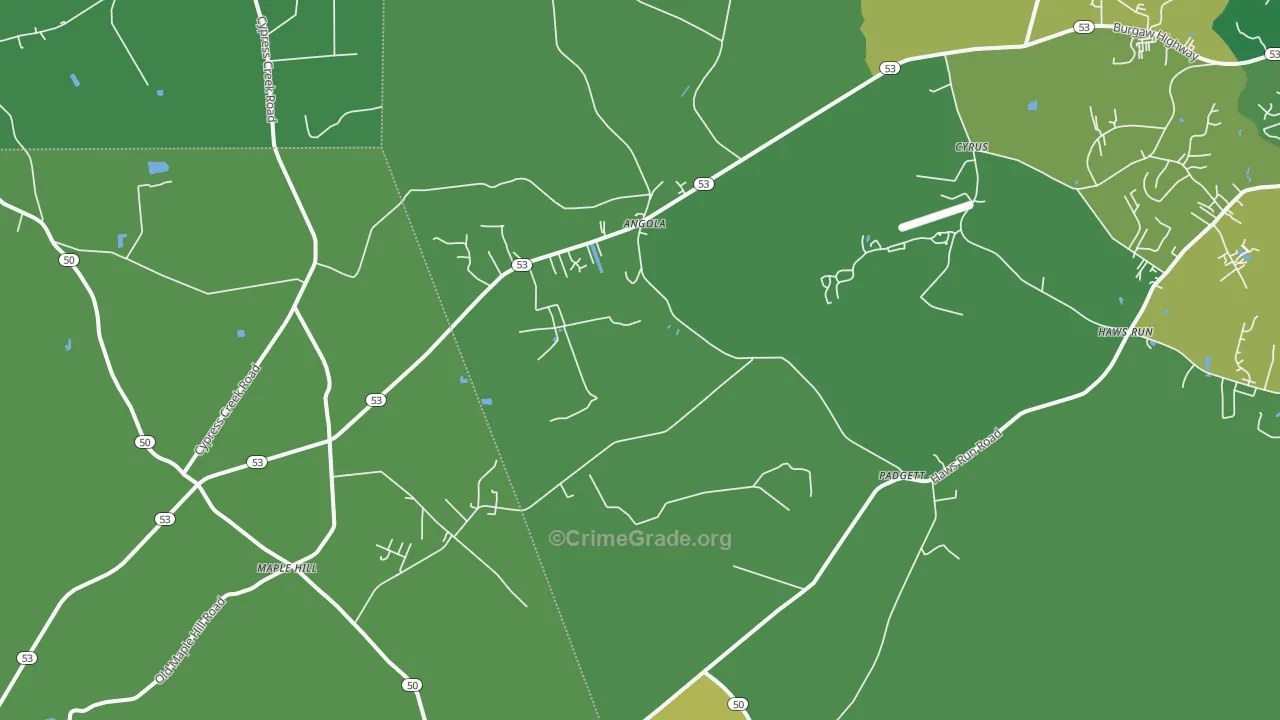 28454, NC Map of Vehicle Theft Rates