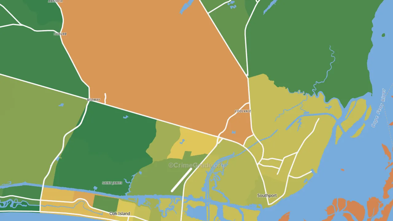 28461, NC Map of Vehicle Theft Rates