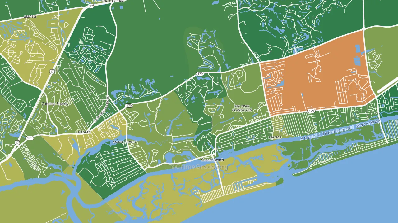 28468, NC Map of Vehicle Theft Rates