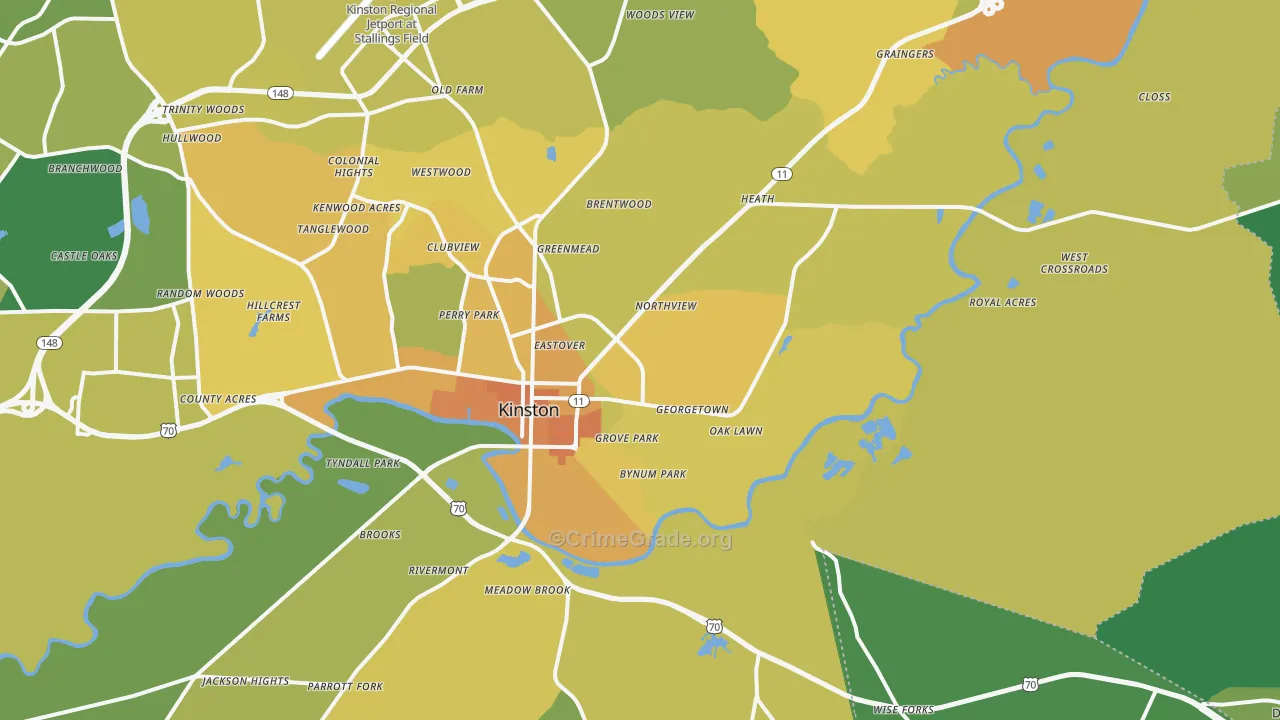 28501, NC Map of Vehicle Theft Rates
