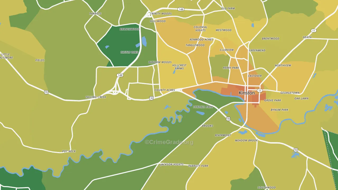 28504, NC Map of Vehicle Theft Rates