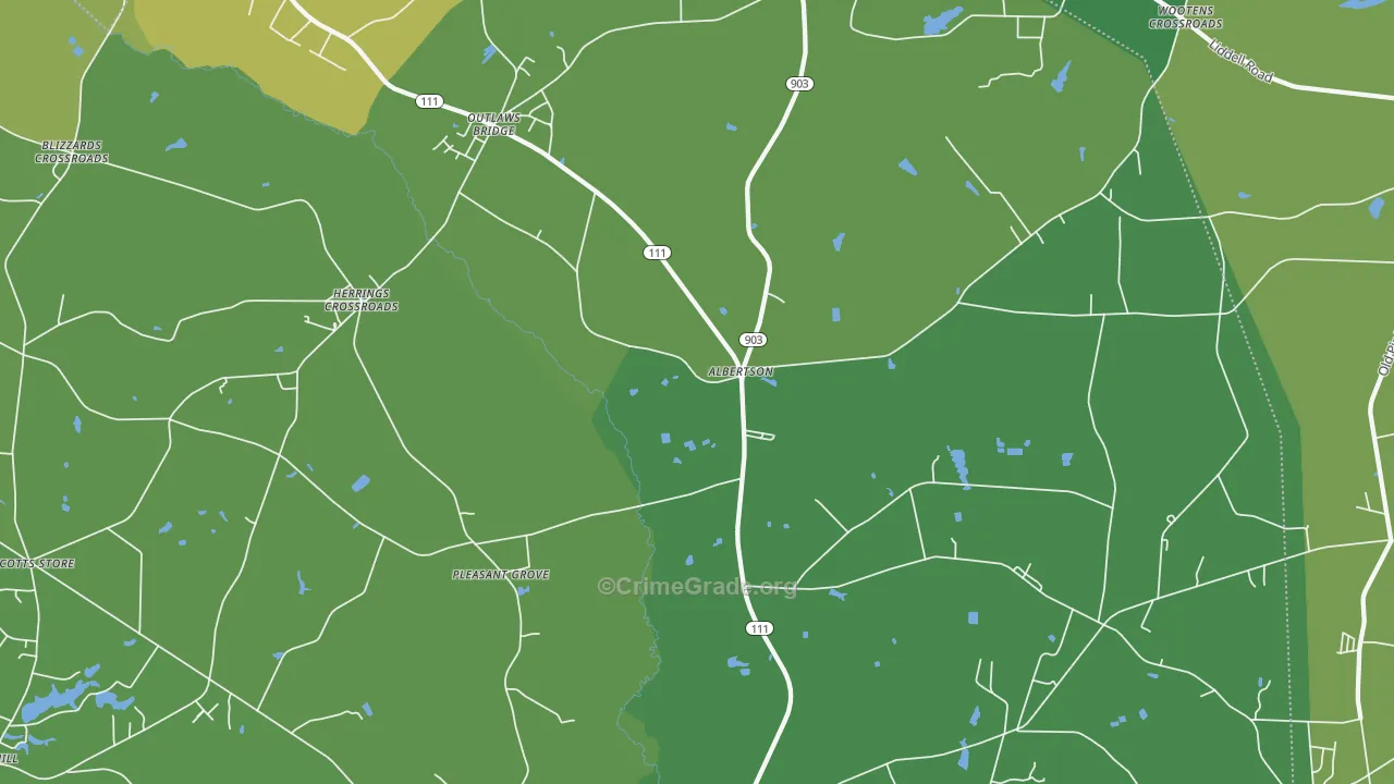 28508, NC Map of Vehicle Theft Rates
