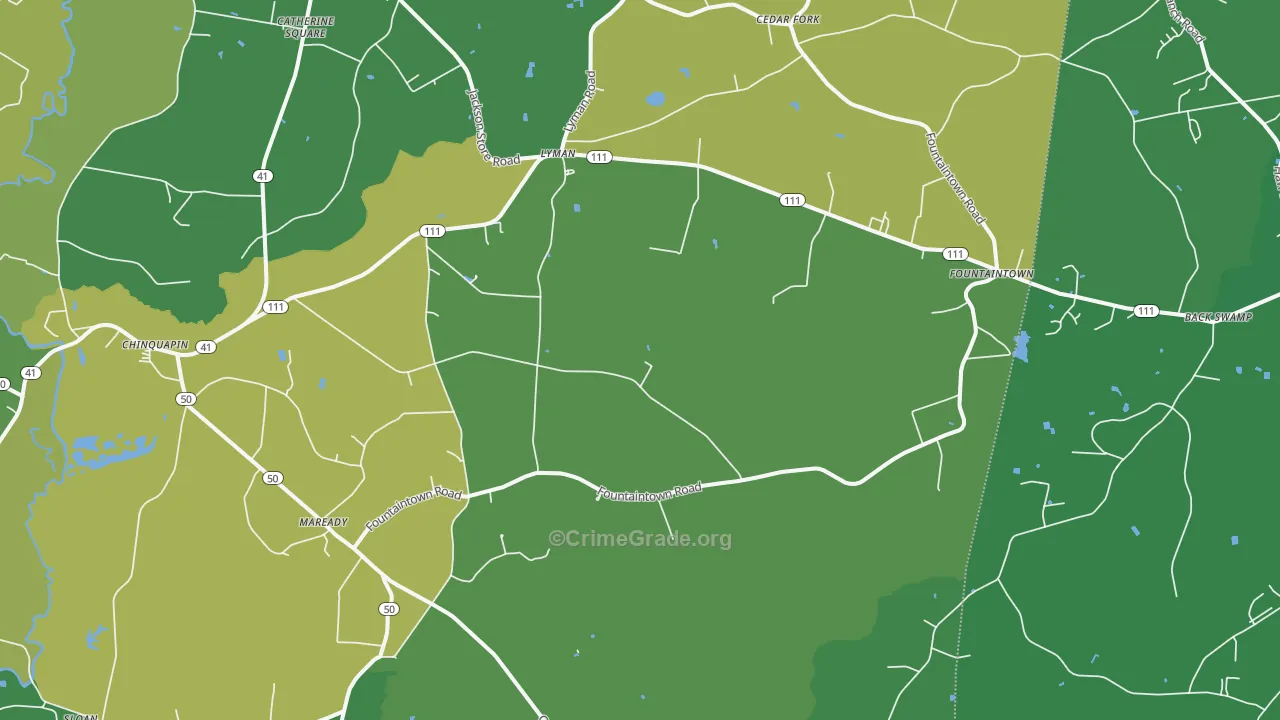28521, NC Map of Vehicle Theft Rates