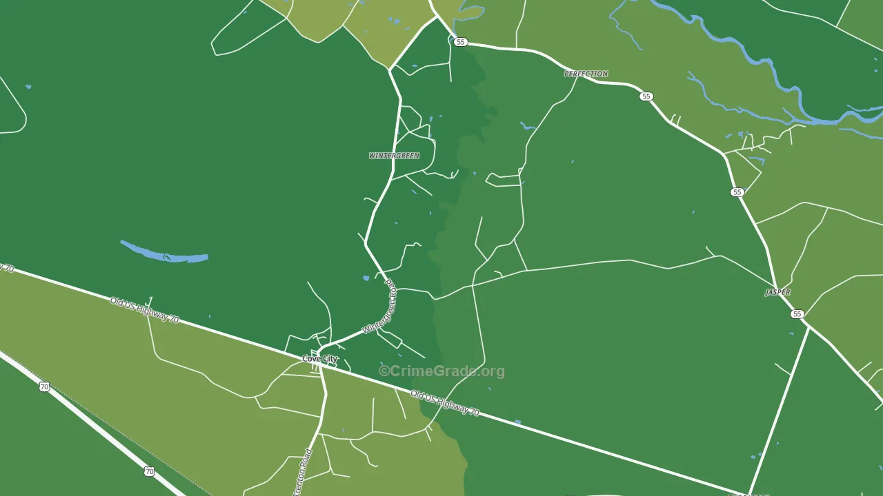 28523, NC Map of Vehicle Theft Rates