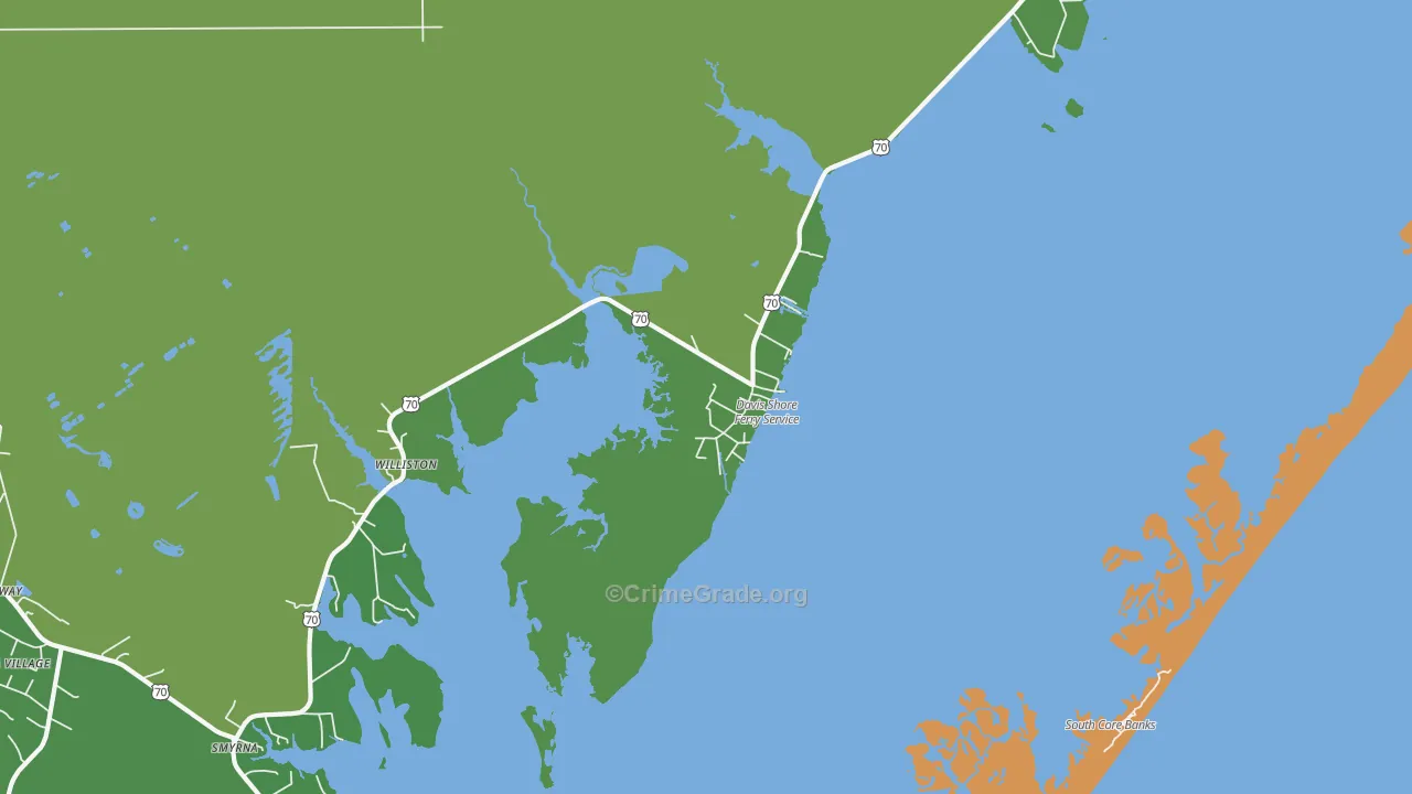 28524, NC Map of Vehicle Theft Rates
