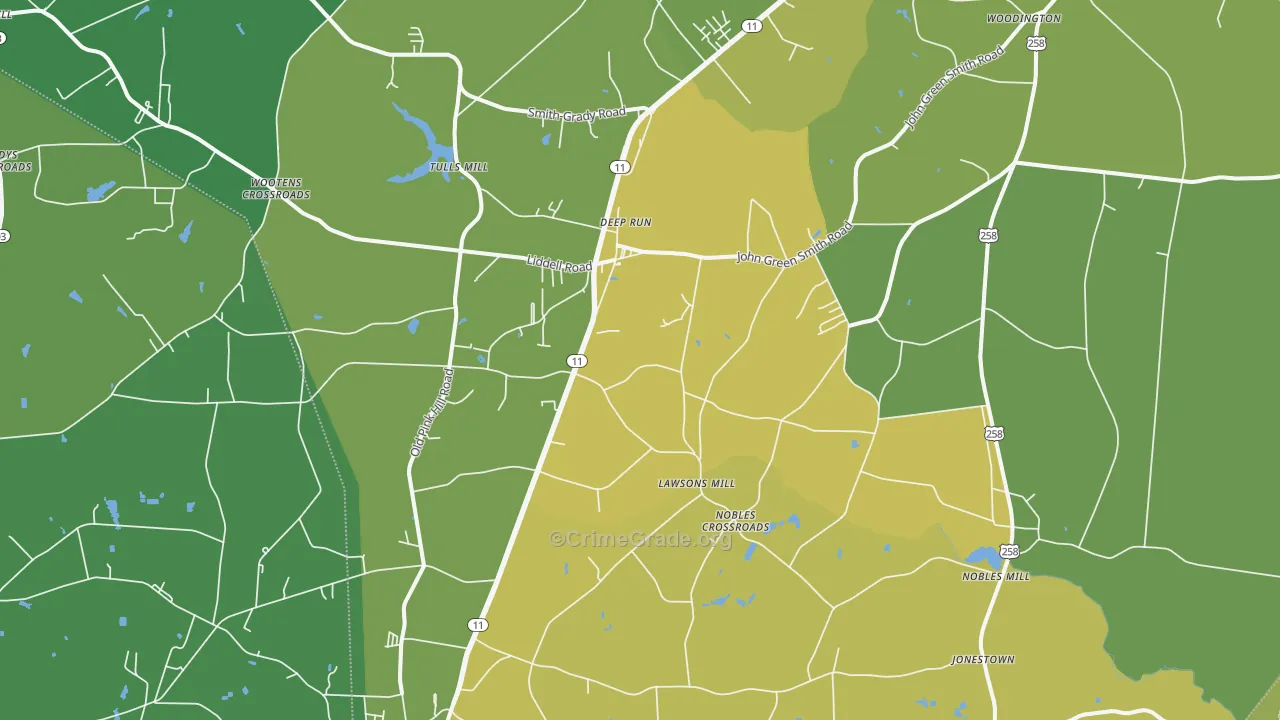 28525, NC Map of Vehicle Theft Rates