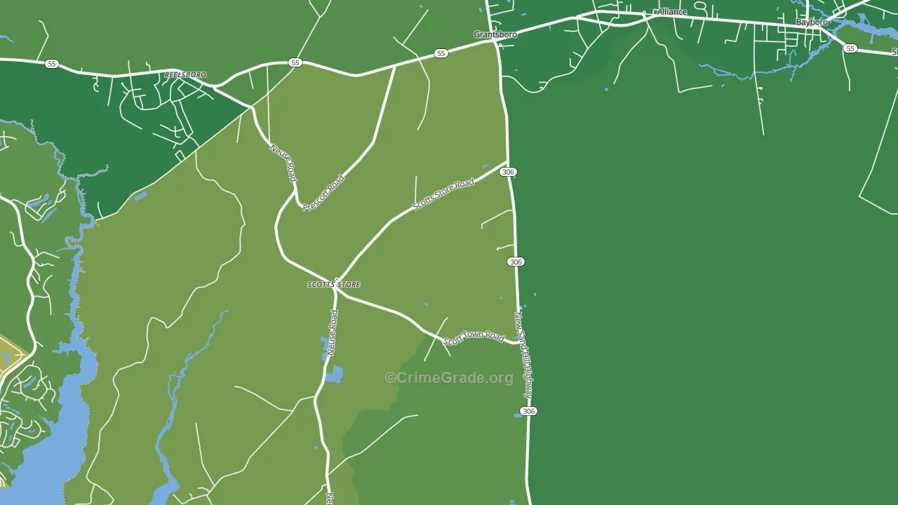 28529, NC Map of Vehicle Theft Rates