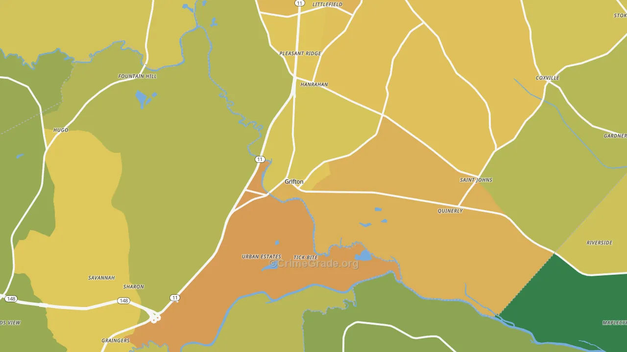 28530, NC Map of Vehicle Theft Rates