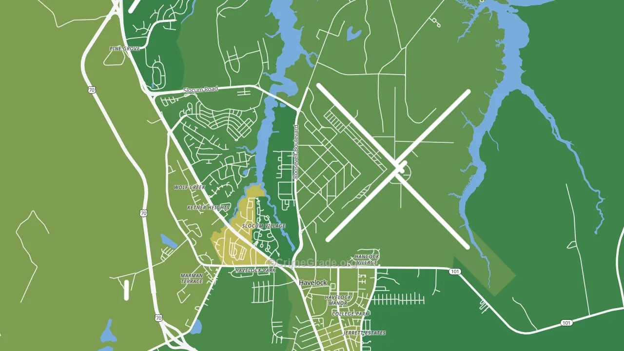 28533, NC Map of Vehicle Theft Rates