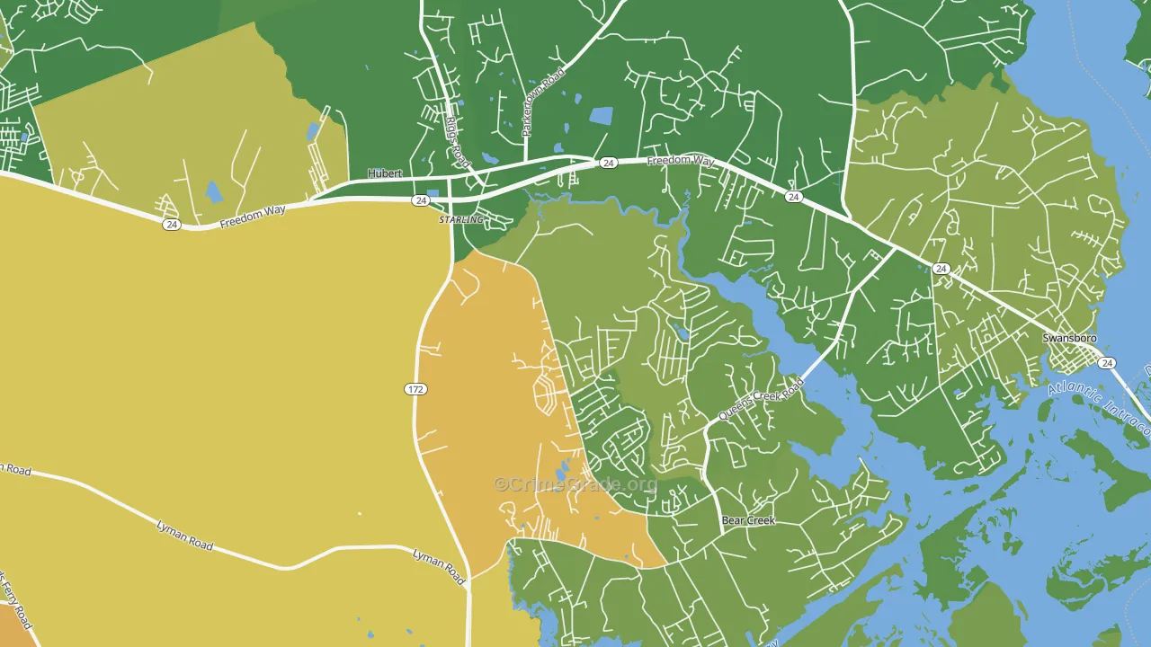 28539, NC Map of Vehicle Theft Rates