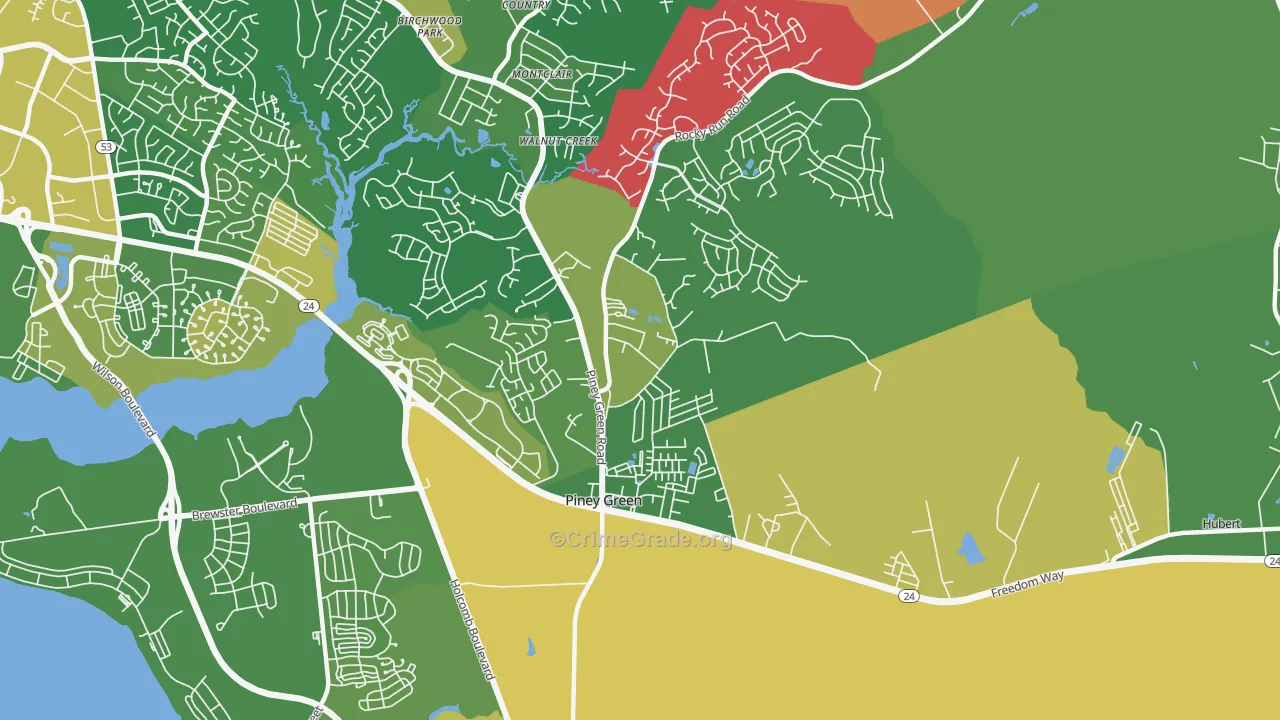 28544, NC Map of Vehicle Theft Rates