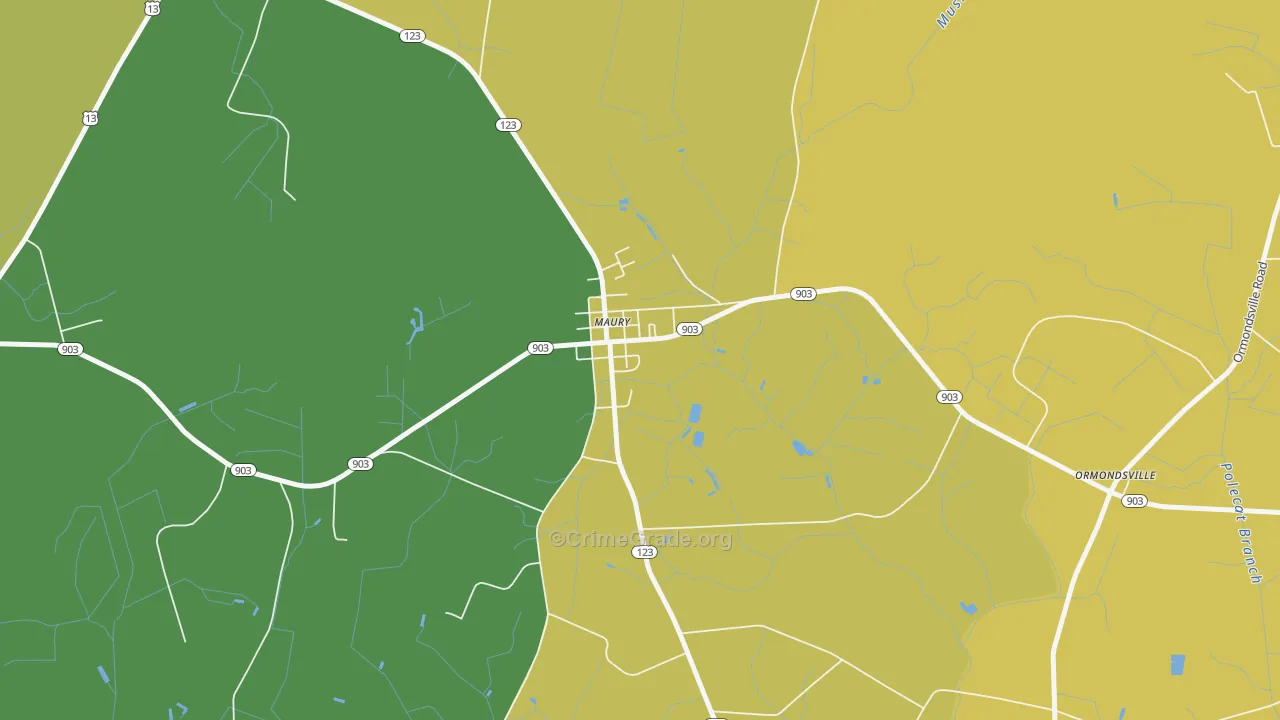 28554, NC Map of Vehicle Theft Rates