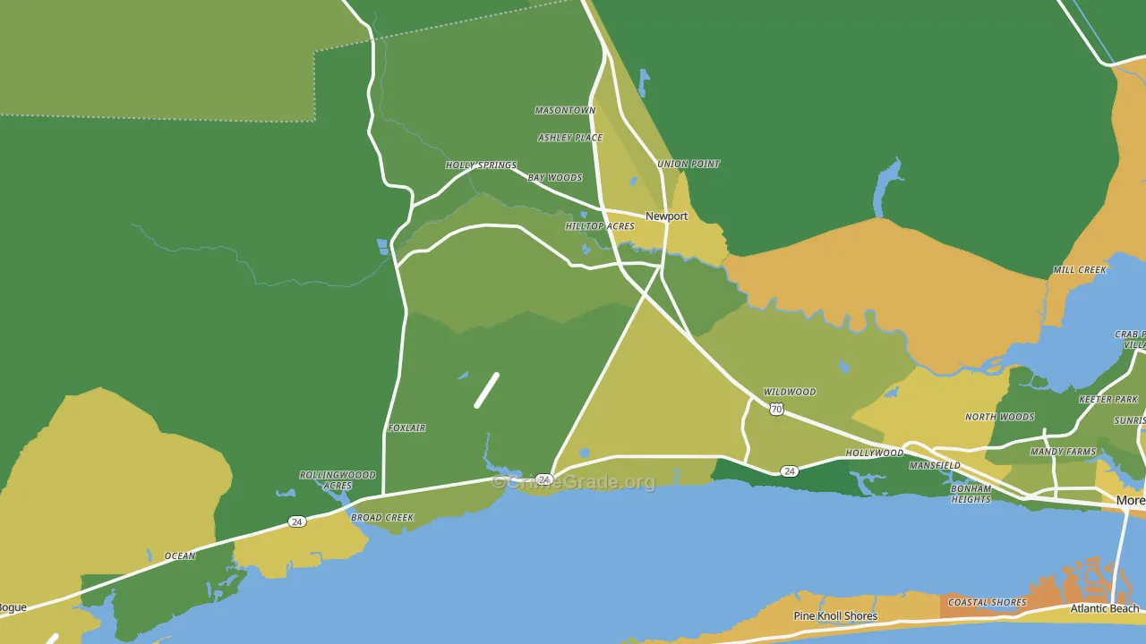 28570, NC Map of Vehicle Theft Rates